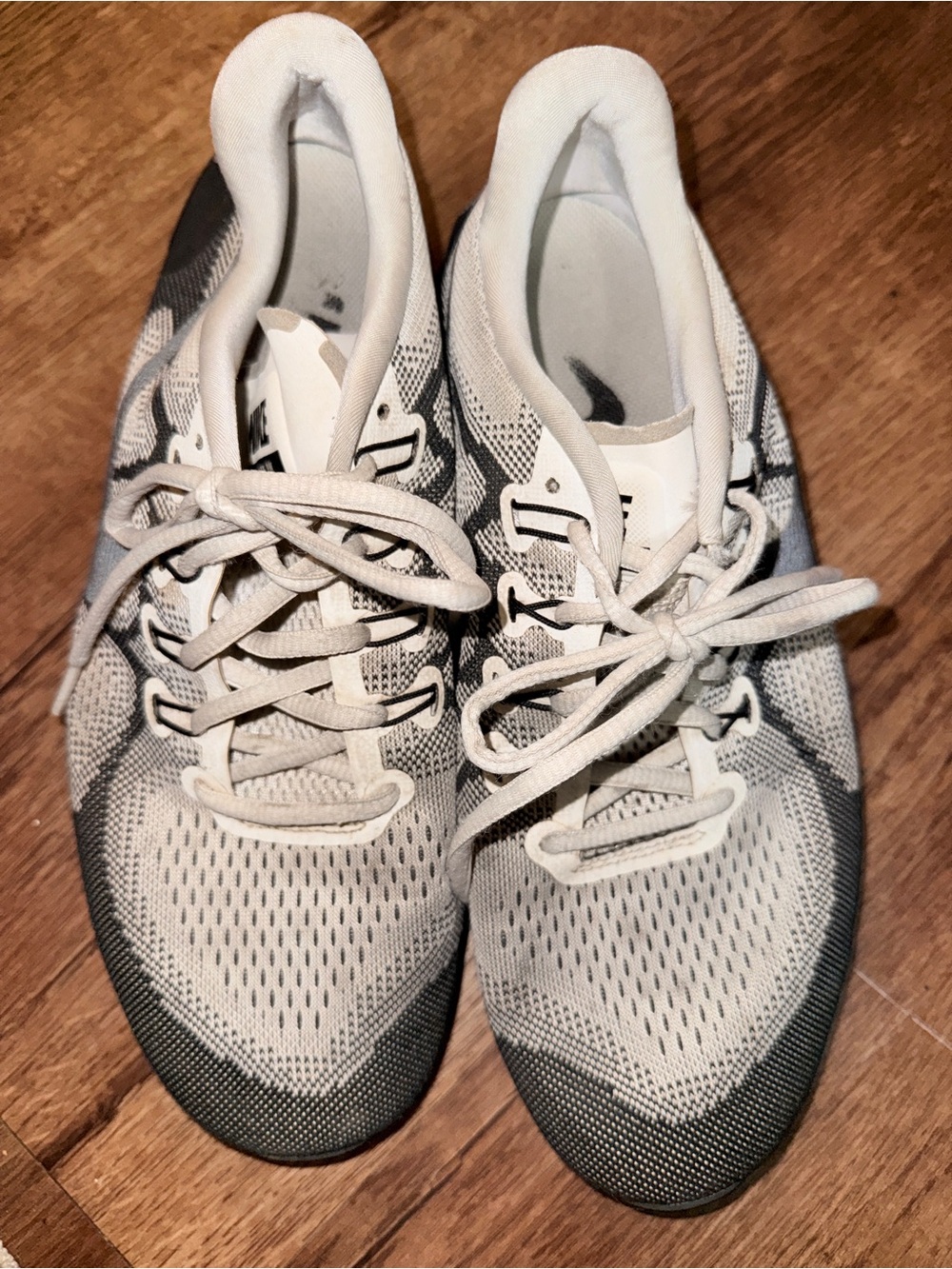 Nike Women’s White and Gray Mesh Training Sneakers